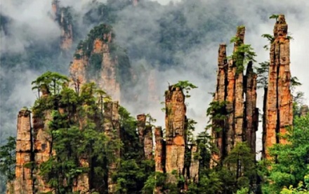 为什么张家界的山都是一根根的？
